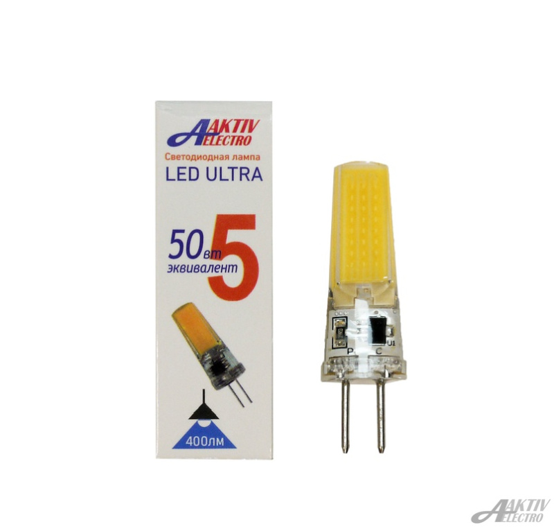 Светодиодная лампа GU6.35 220v 5w 3000k 