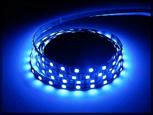 Светодиодная лента 12V 14.4W/m IP20 LED60 smd5050 "Синяя"