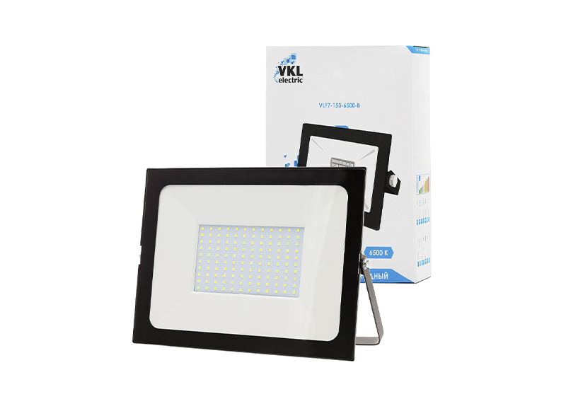 Светодиодный прожектор LED 150W SMD VLF4-150-6500- G 9000Lm 220V, IP65, серый VKL electric 