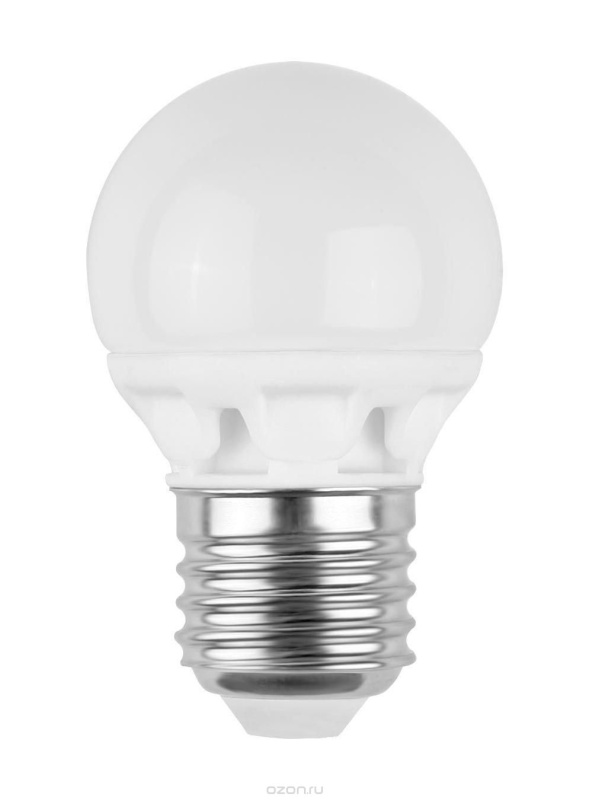 Лампа светодиодная ШАР LED-G45-6W-E27 (6500K)