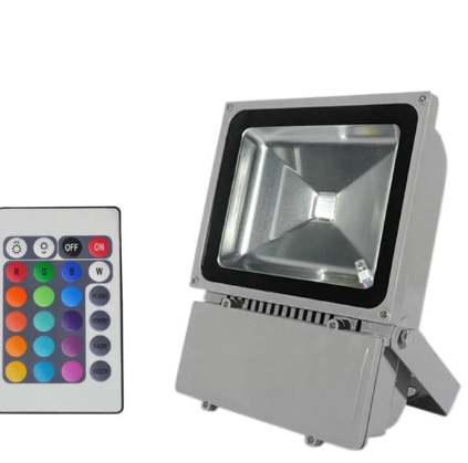Светодиодный прожектор 100W 220V IP67 RGB СЕРЫЙ