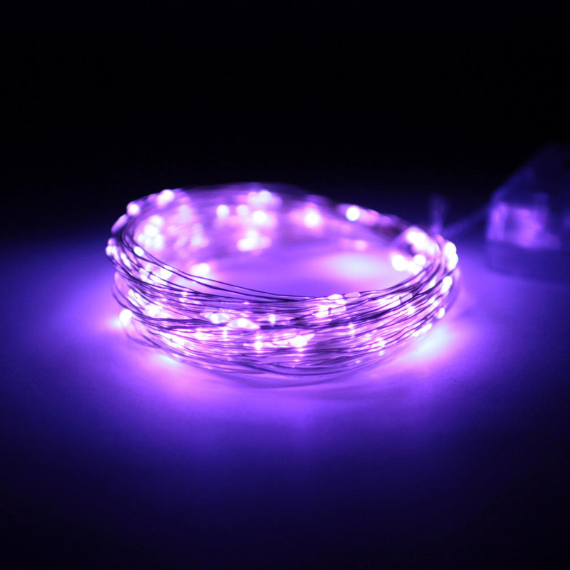Светодиодная гирлянда Нить светодиодноя 12v 10m фиолетовая