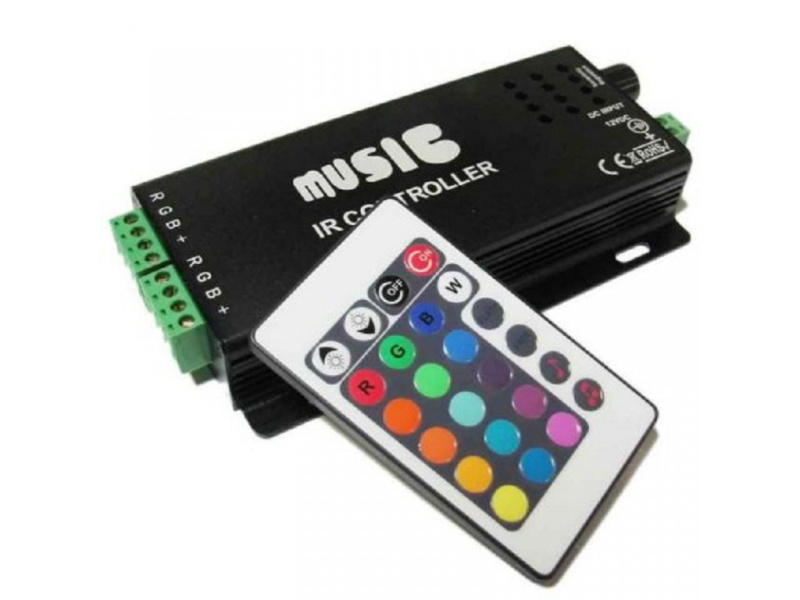 Музыкальный контроллер для RGB ленты 12V
