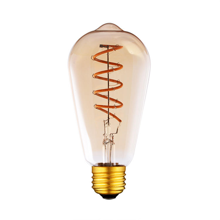 Светодиодная лампа ST64 Спираль 4w 220v 3000K Е27