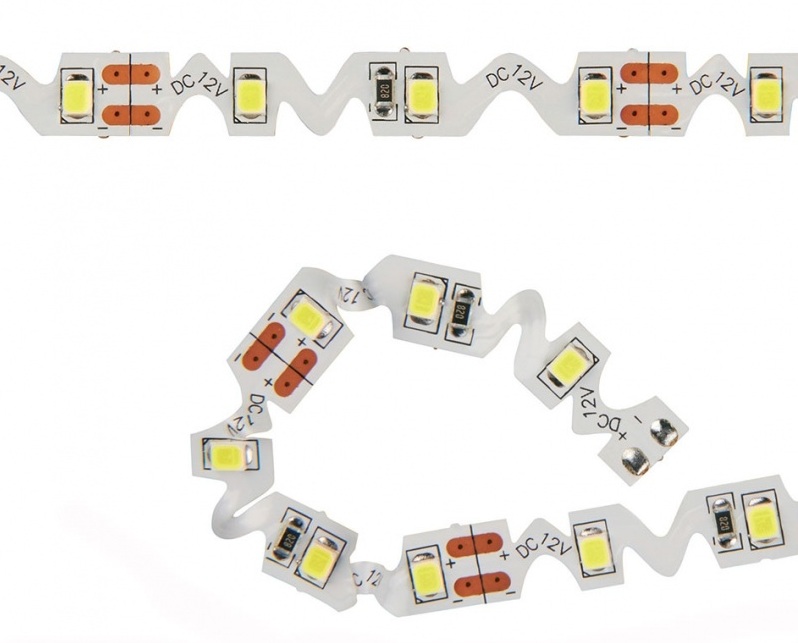Светодиодная лента 12V 4.8W/m IP20 LED60 smd2835 6000k (поворотная)