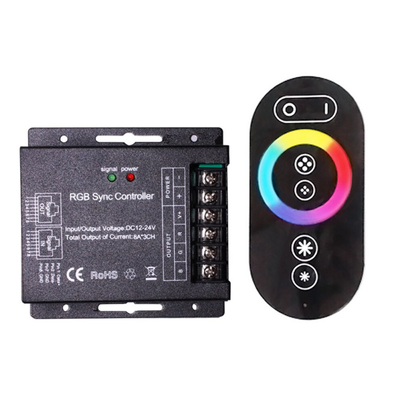 Контроллер для светодиодной ленты RGB 5-24v RF (музыкальный)
