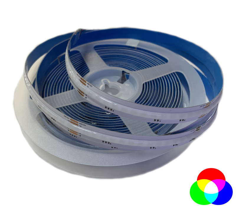 Светодиодная лента 12V 14W/m IP20  СOB630 RGB
