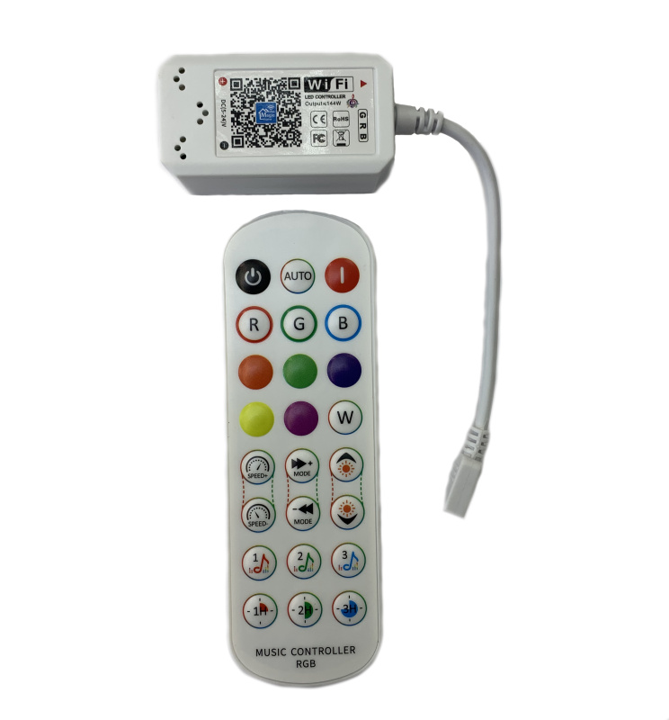 Контроллер для светодиодной ленты RGB 5-24v WI-FI (музыкальный)