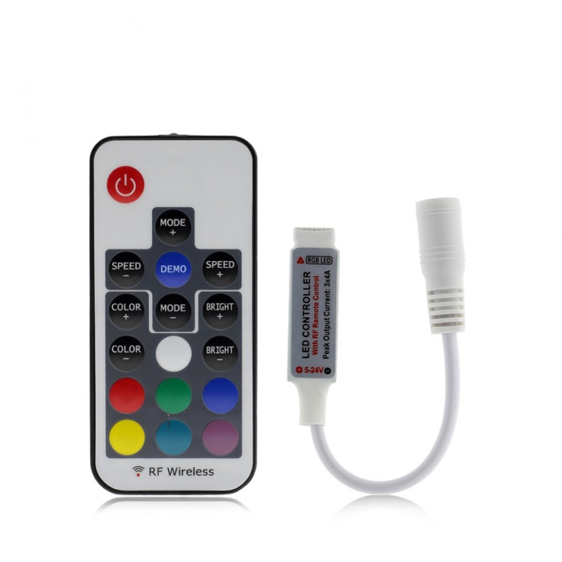 Контроллер RGB mini 5-24v 4A 48w (пульт 6 цветов)