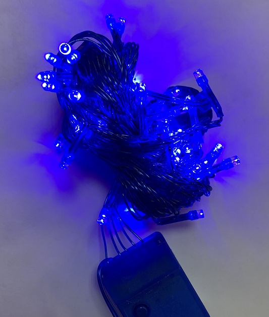 Гирлянда светодиодная "Синий шнур", расстояние между лампами 10 см, 7м